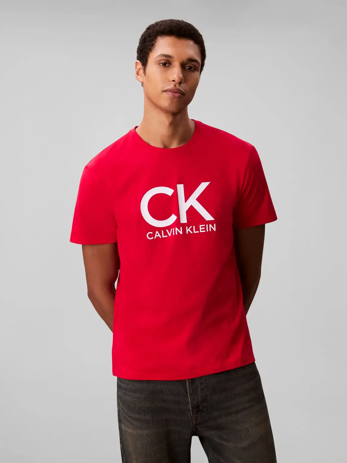 Calvin Klein SS 30S EU CK CALVIN Kırmızı Erkek Tişört