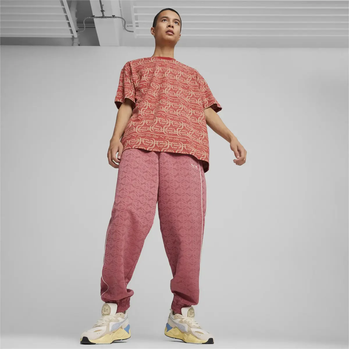 Puma X PTC Striped Tee Kırmızı Erkek T-Shirt