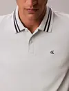 Calvin Klein SS MONOGRAM PIQUE TI, CHE Açık Gri Erkek Polo T-Shirt