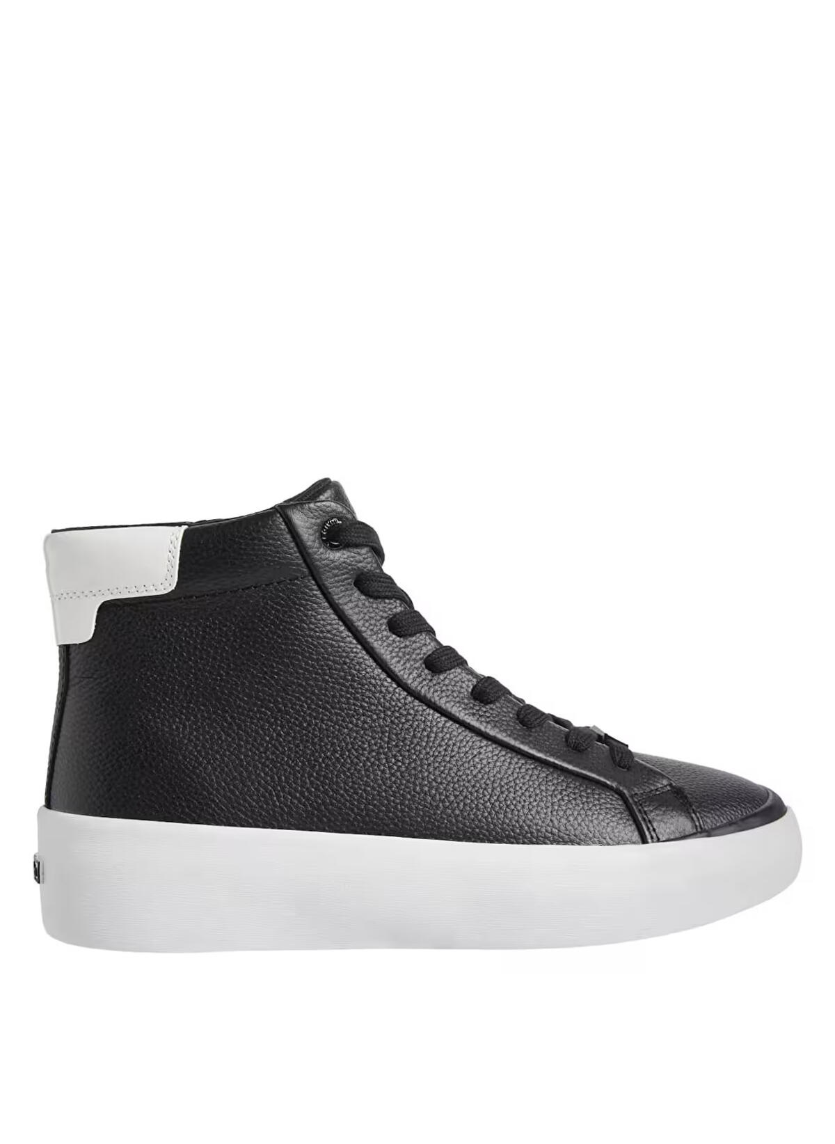 Calvin Klein VULC HIGH TOP LTH, 0GM Siyah Kadın Spor Ayakkabı