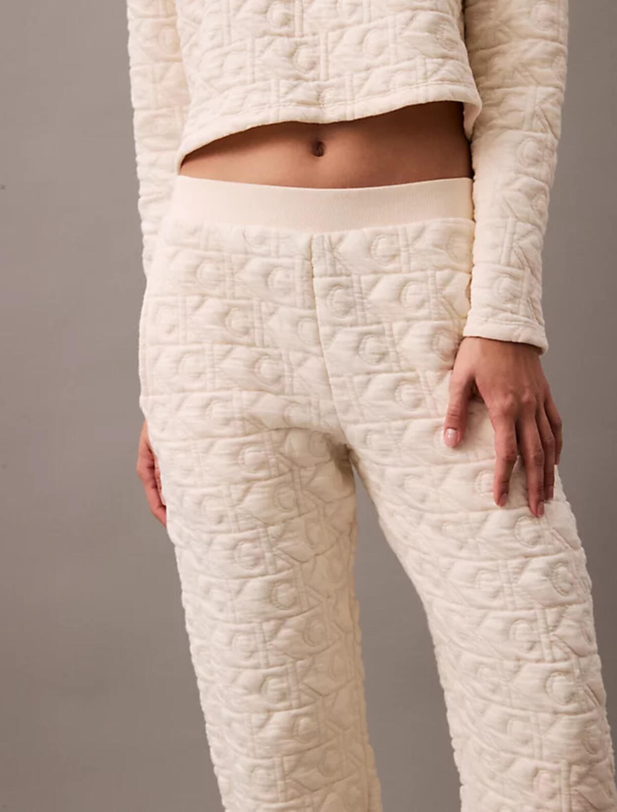 Calvin Klein JOGGER, 101 Krem Kadın Eşofman Altı