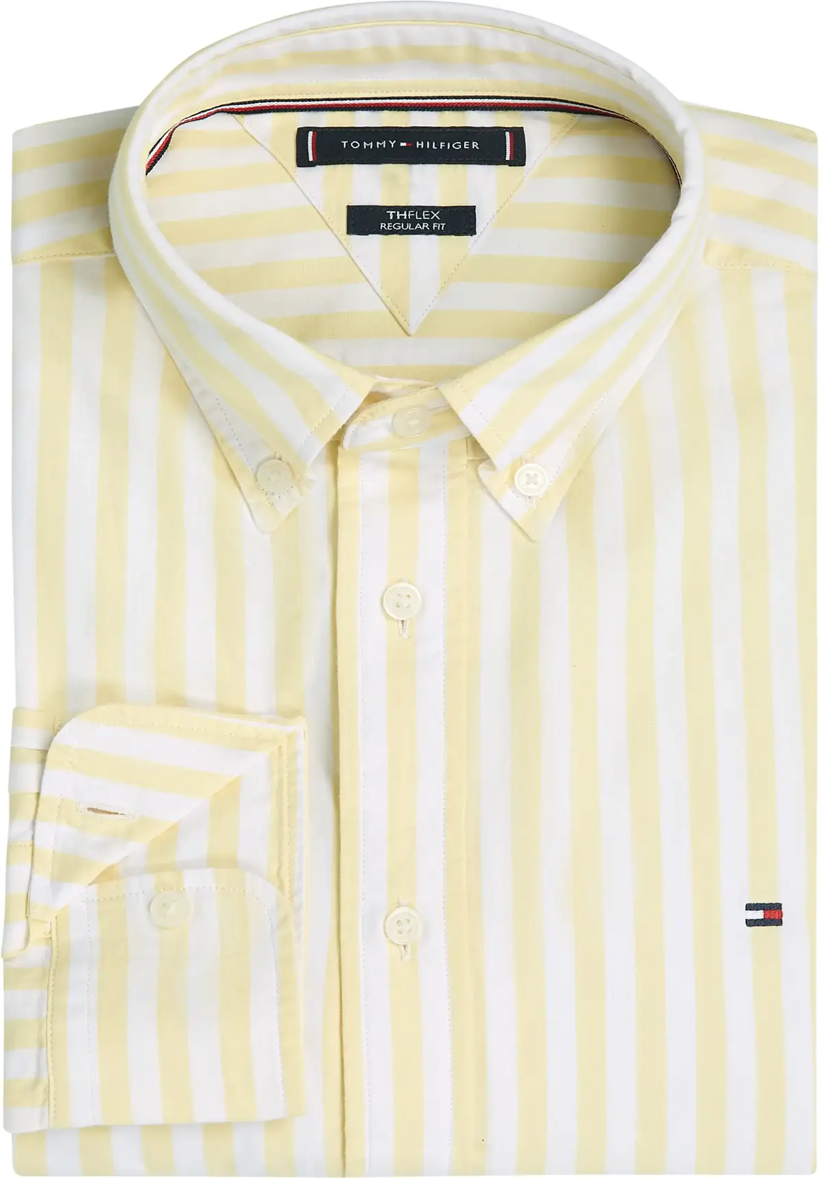 Tommy Hilfiger FLEX POPLIN BOLD STR, 0FP Sarı Erkek Gömlek