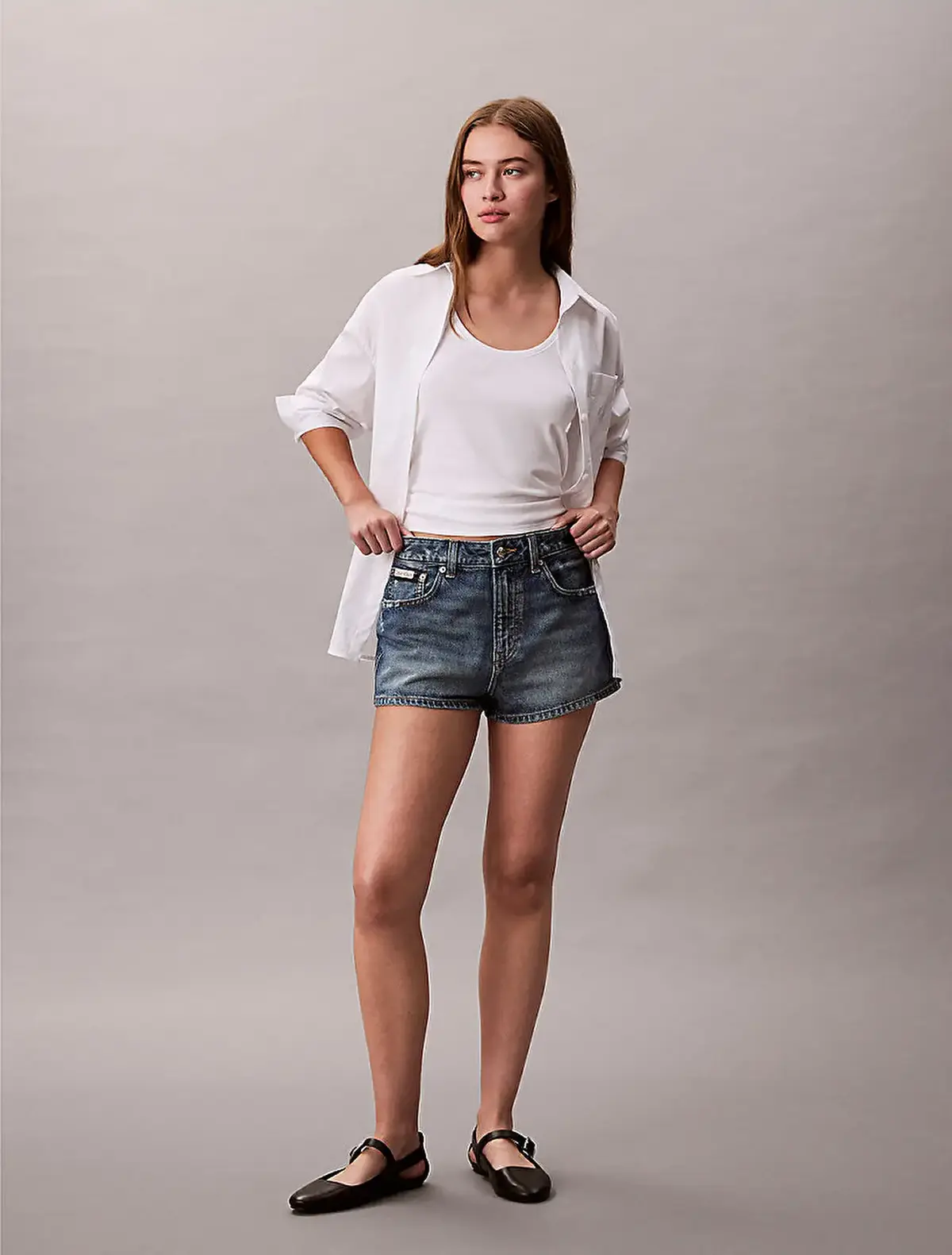 Calvin Klein HOT SHORT HUDSON BLUE Mavi Kadın Şort Calvin Klein HOT SHORT HUDSON BLUE Mavi Kadın Şort