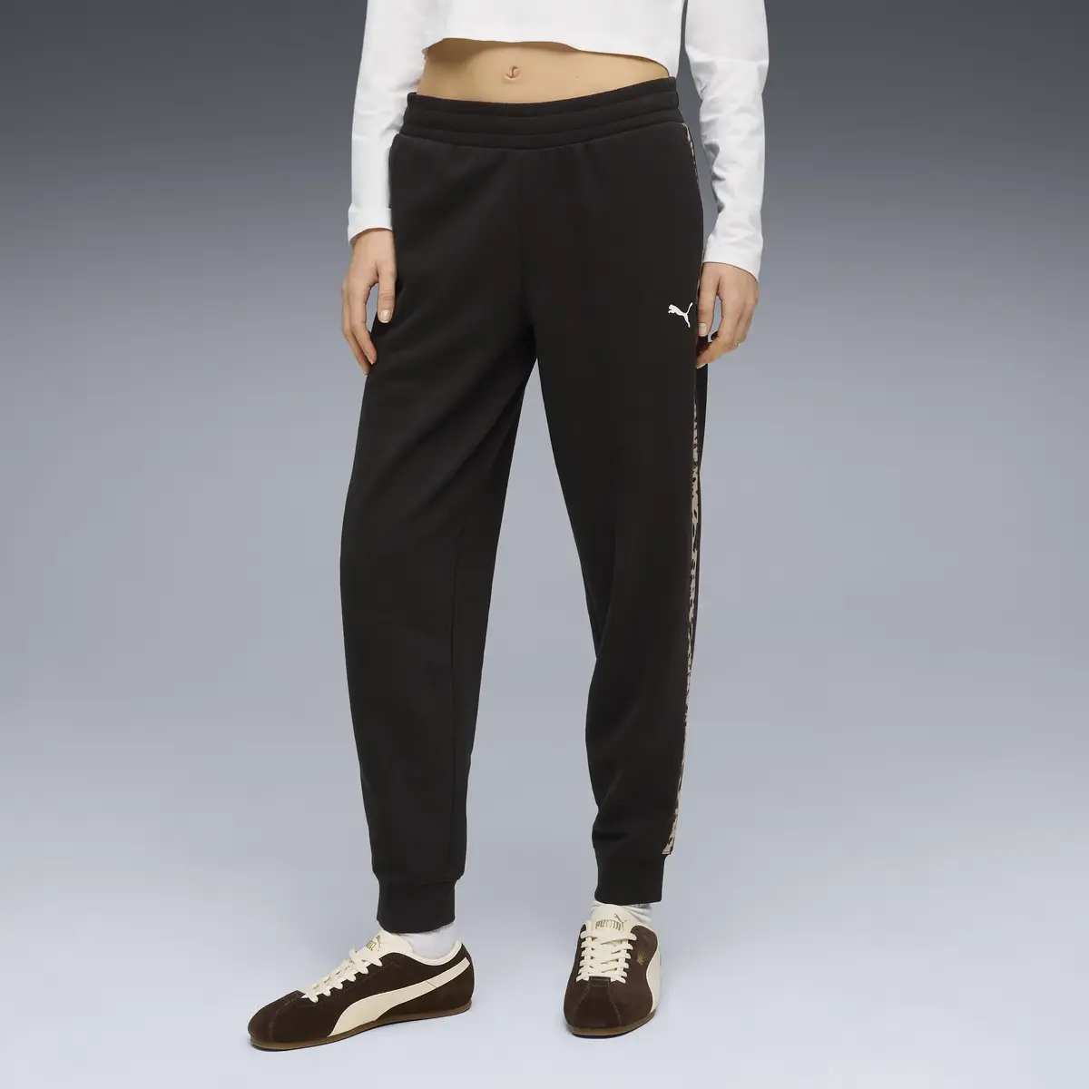Puma ESS GRAPHIC Animal Pants Siyah Kadın Eşofman Altı