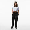 Converse RETRO CHUCK CROPPED TEE BLACK Mor Kadın T-Shirt