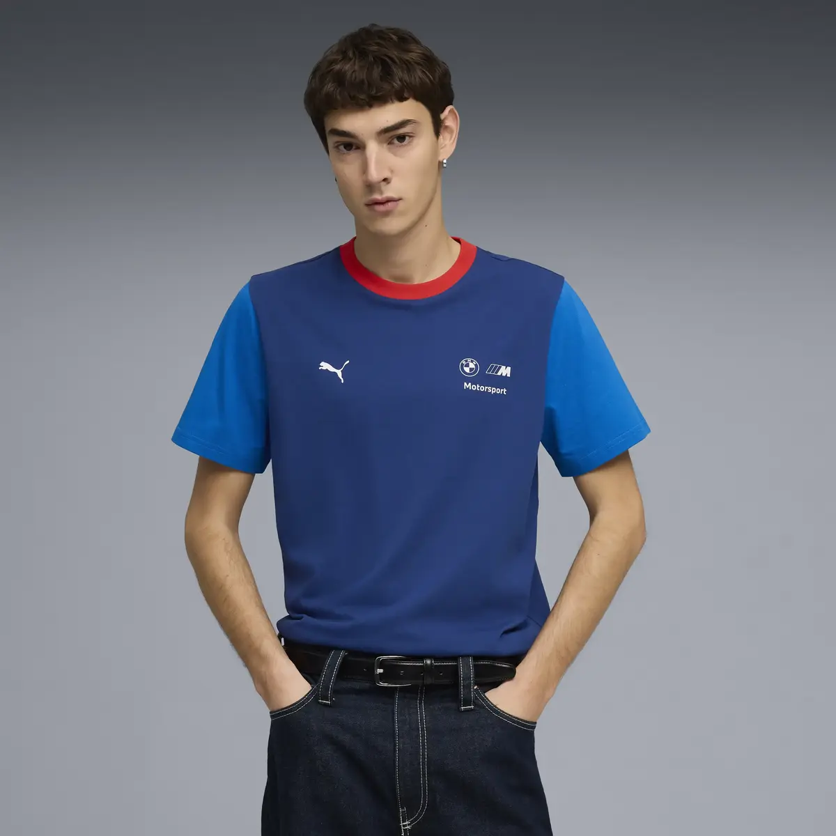 Puma BMW MMS Ess Logo Tee Mavi Erkek T-Shirt & Polo