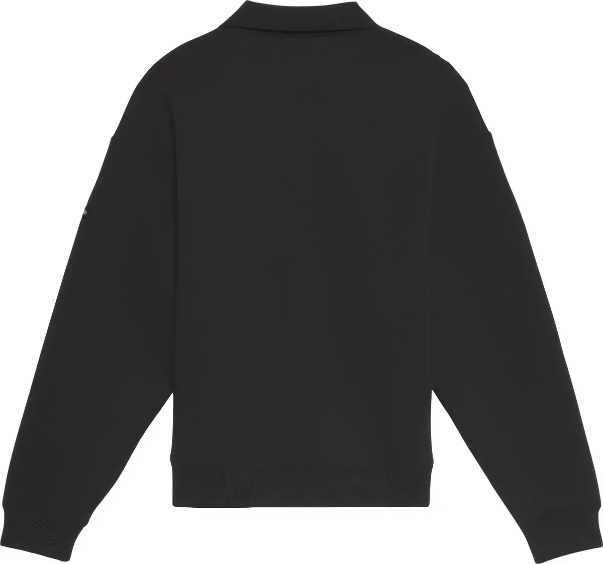 Calvin Klein LS SCUBA OVERSIZED POLO TOP Kadın Siyah Polo Sweatshirt