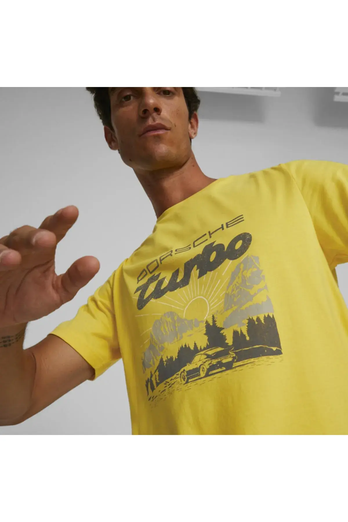 Puma Pl Graphic Tee 2 Sarı Erkek T-Shirt