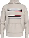 Tommy Hilfiger GROSSGRAIN FLAG HOOD Erkek Bej Sweatshirt