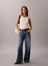 Calvin Klein A- Modal Rib Tank (essential) Bej Kadın Tişört