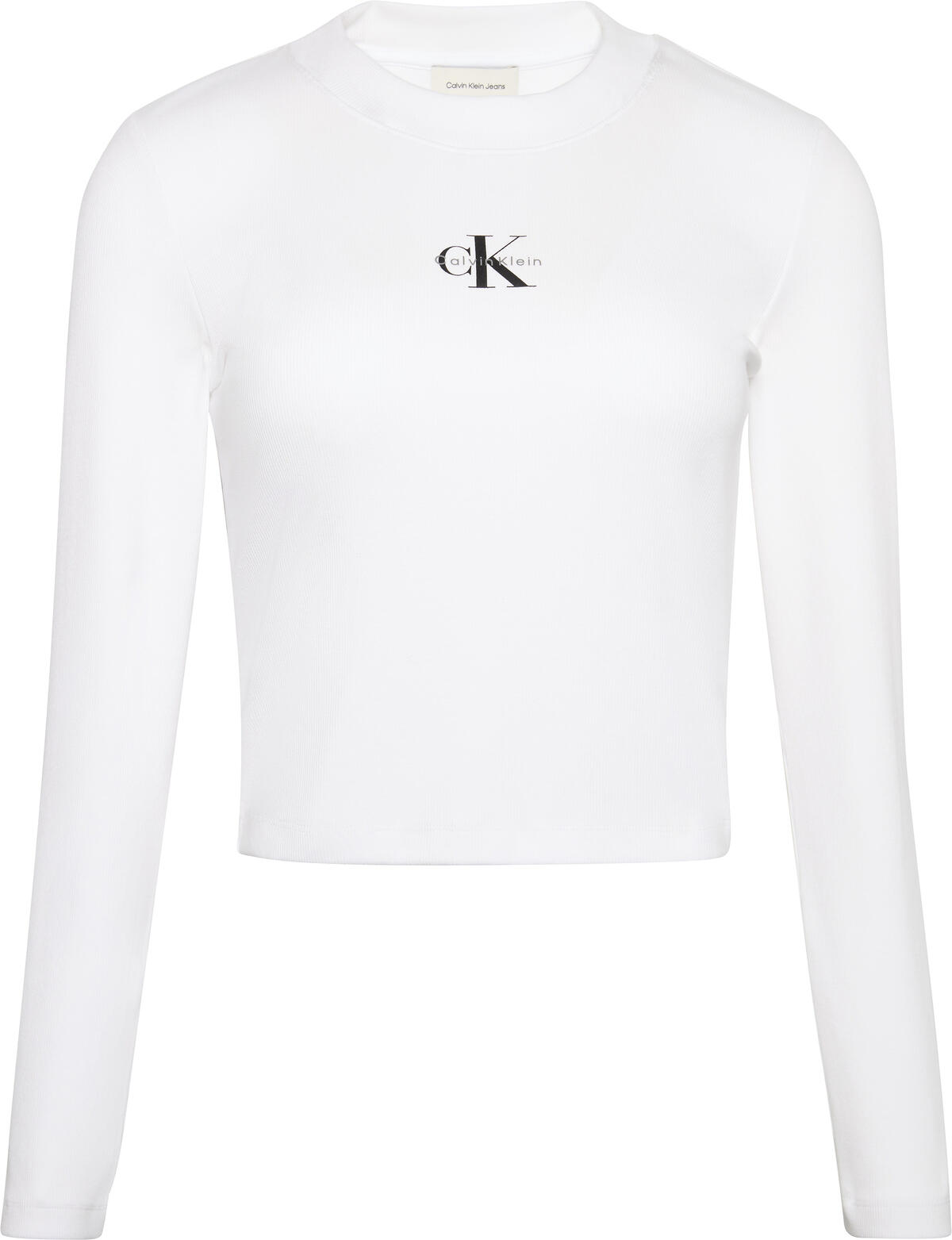 Calvin Klein A- LS MONOGRAM BABY TEE Beyaz Kadın T-Shirt Calvin Klein A- LS MONOGRAM BABY TEE Beyaz Kadın T-Shirt