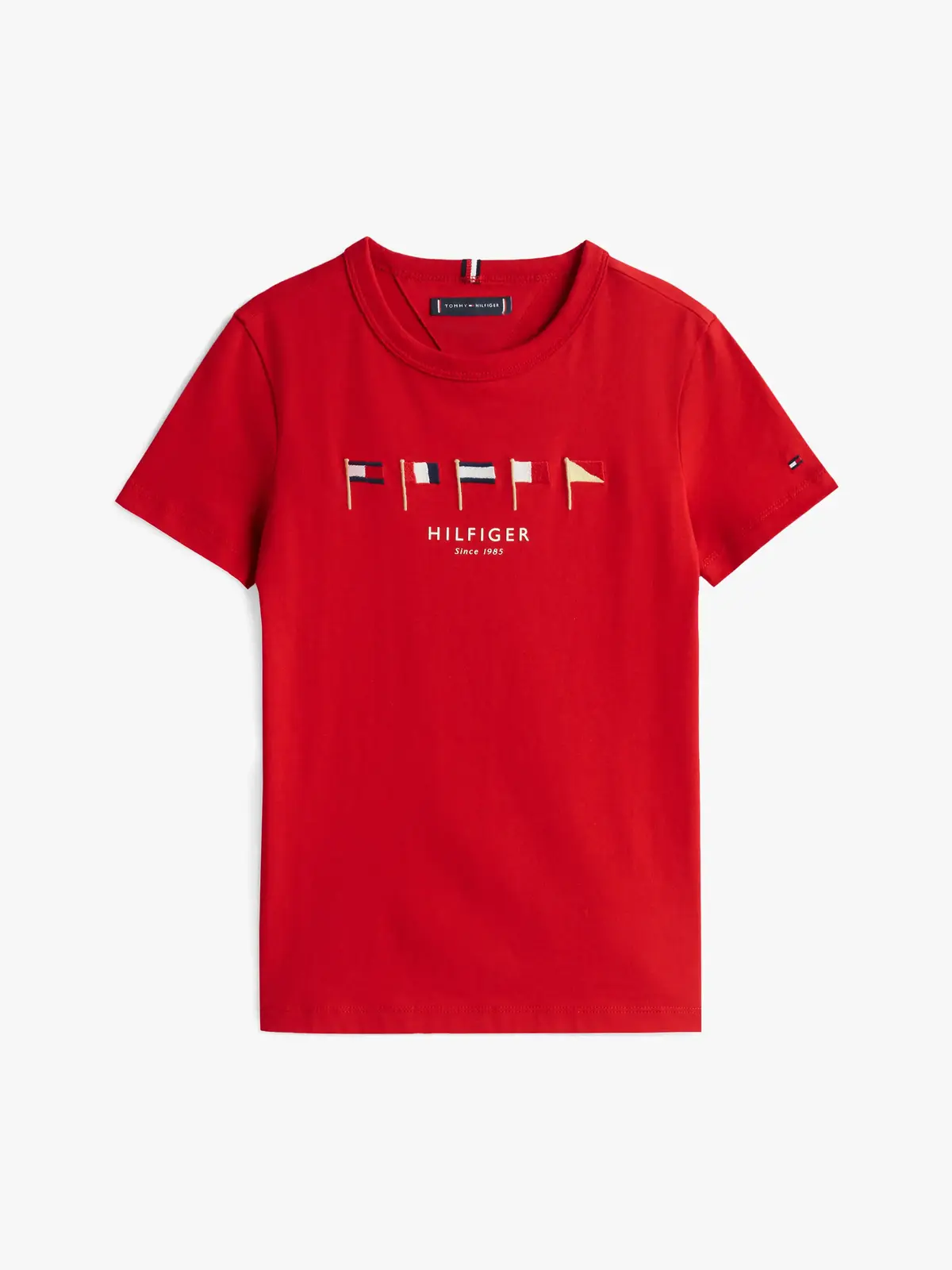 Tommy Hilfiger MULTI FLAG EMB REG T, XLG Kırmızı Erkek Çocuk T-Shirt & Polo