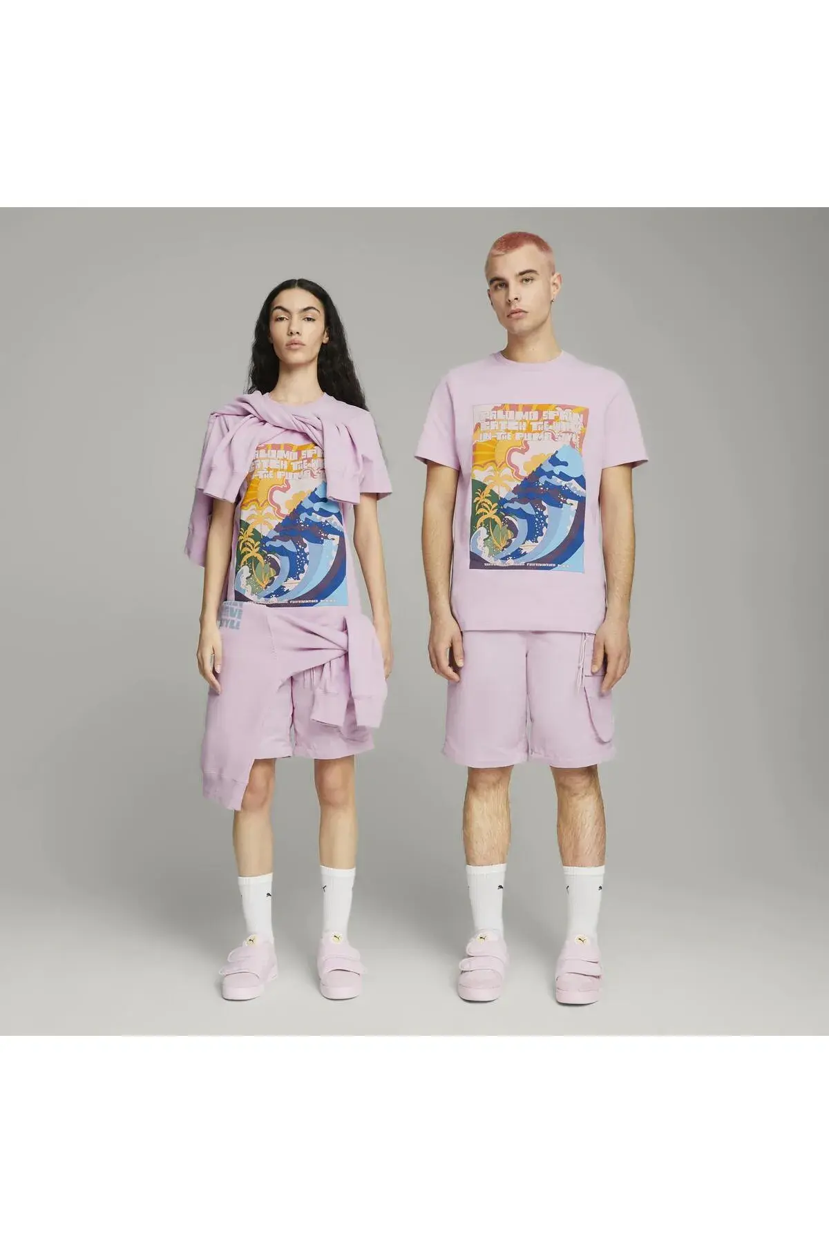 Puma PUMA x PALOMO Graphic Tee Pembe Erkek T-Shirt