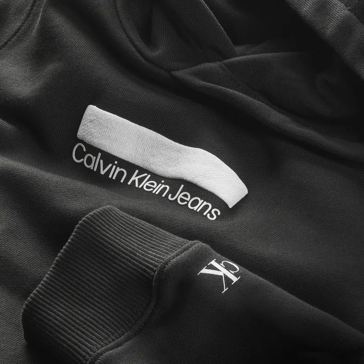 Calvin Klein SMALL BLOCK LOGO HOO Erkek Siyah Hoodie