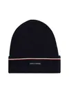 Tommy Hilfiger Rubberised Logo Beanie and Scarf Gift Set Lacivert Erkek Atkı Bere Seti