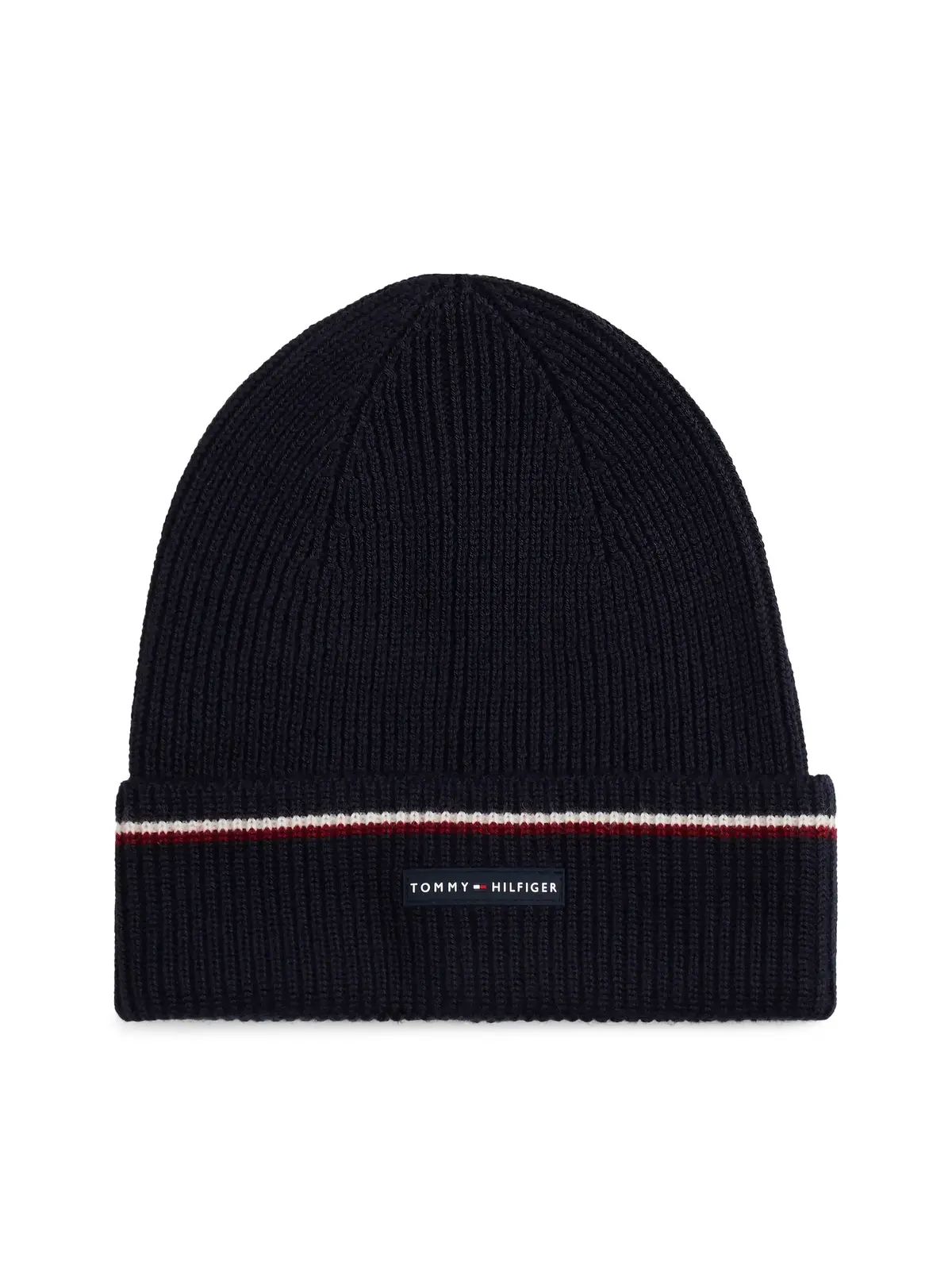 Tommy Hilfiger Rubberised Logo Beanie and Scarf Gift Set Lacivert Erkek Atkı Bere Seti