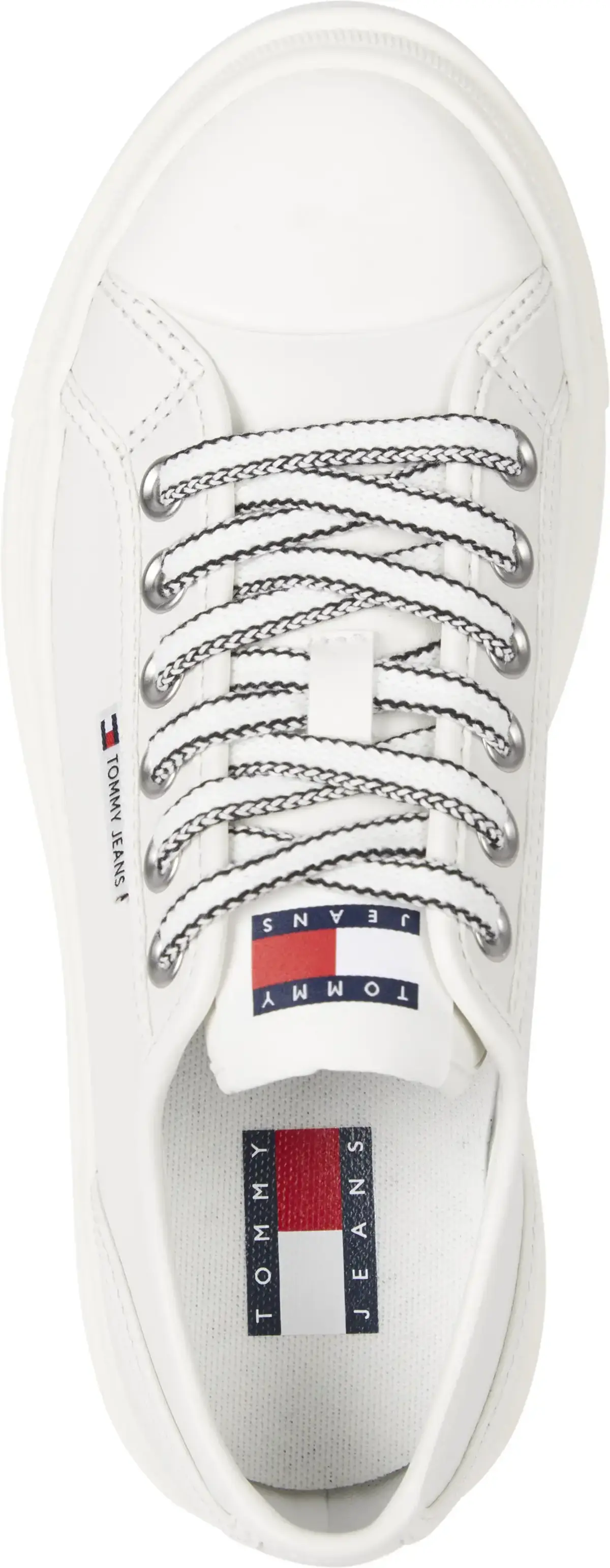 Tommy Hilfiger TJW FOXING VULC LC L, YBL Beyaz Kadın Spor Ayakkabı & Sneaker