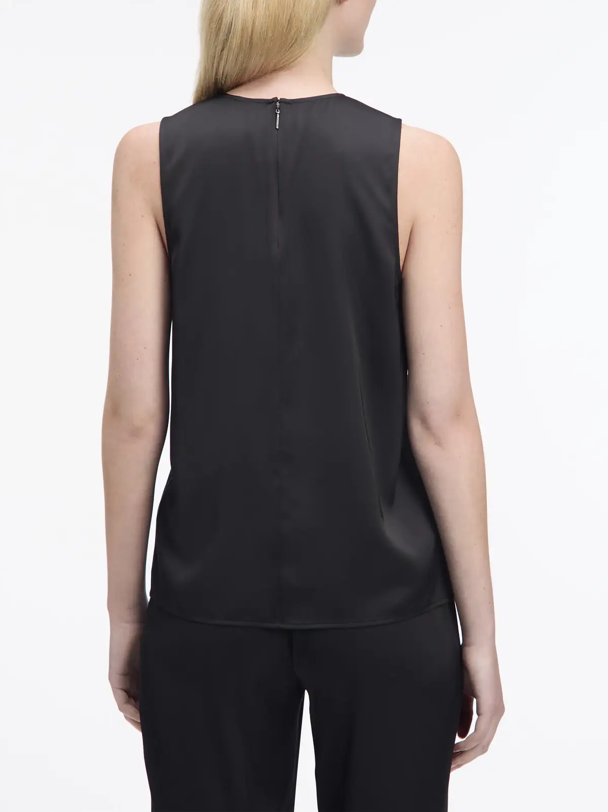 Calvin Klein DRAPEY SATIN NS META, BEH Siyah Kadın Gömlek