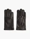 Calvin Klein STITCHED LEATHER GLO Erkek Siyah Eldiven