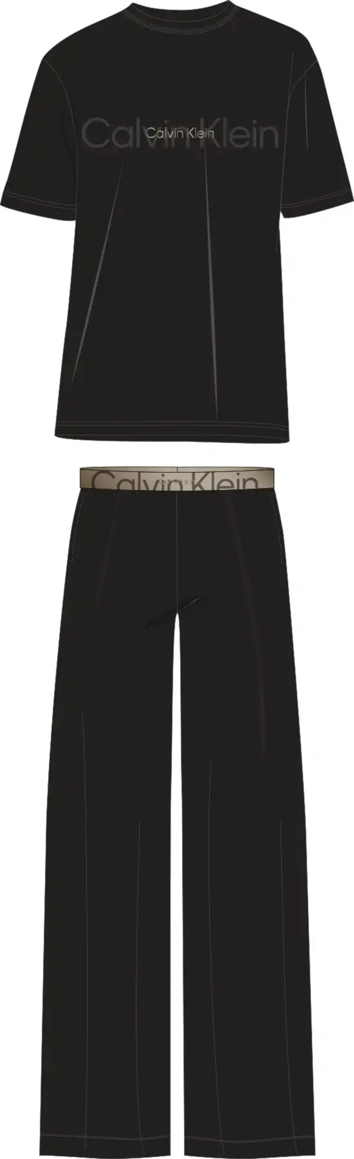 Calvin Klein S/S PANT SET Kadın Siyah Eşofman Takımı