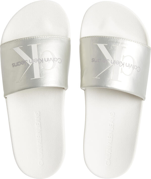 Calvin Klein SLIDE NY PEARL Kadın Beyaz Terlik