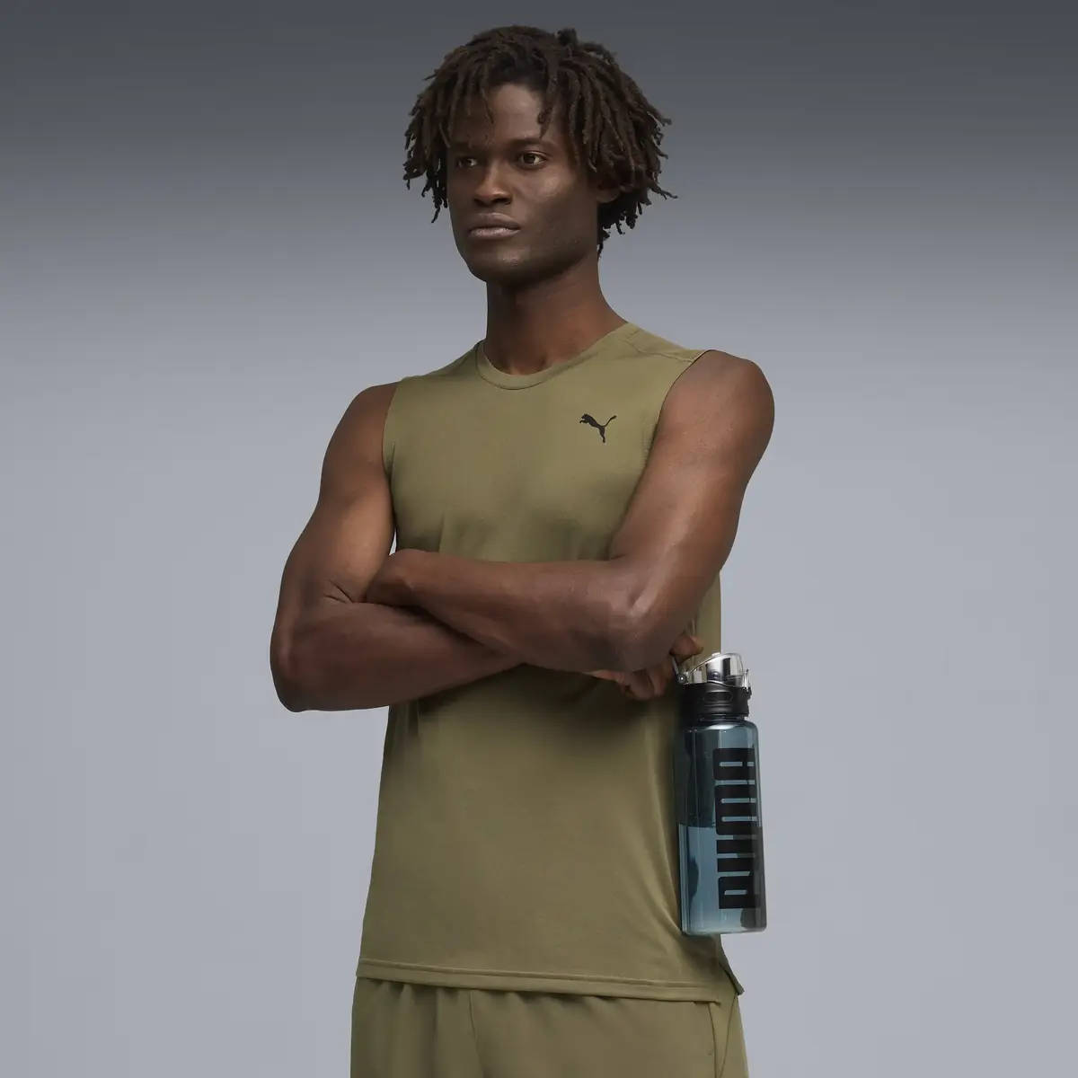 Puma M PWRTRAIN SLEEVELESS TEE Yeşil Erkek T-Shirt & Polo