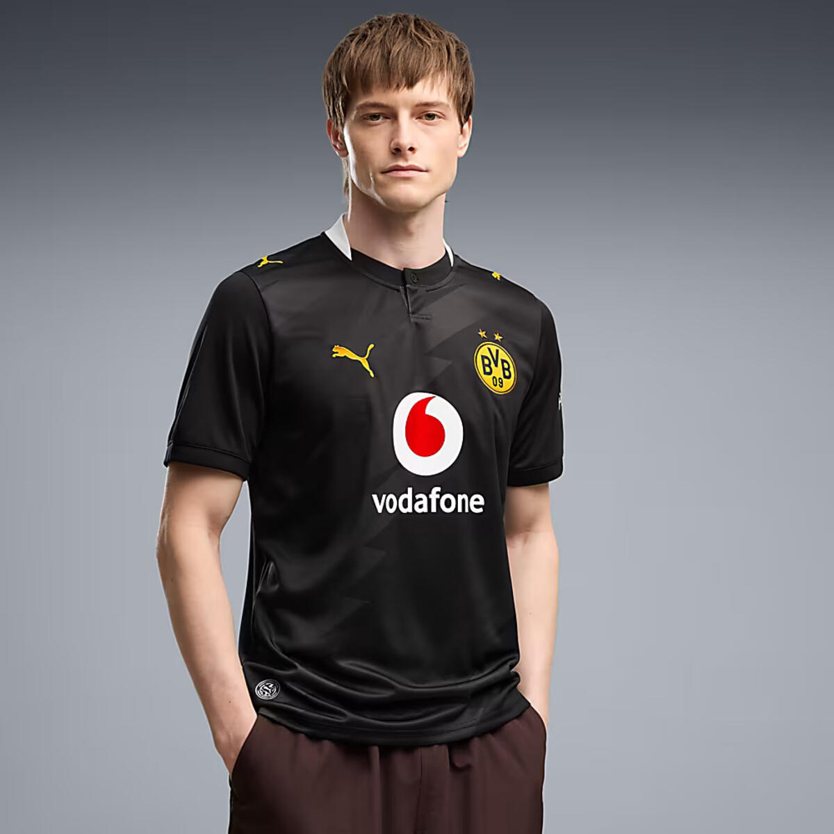 Puma BVB Away Jersey Replica Siyah Erkek Forma