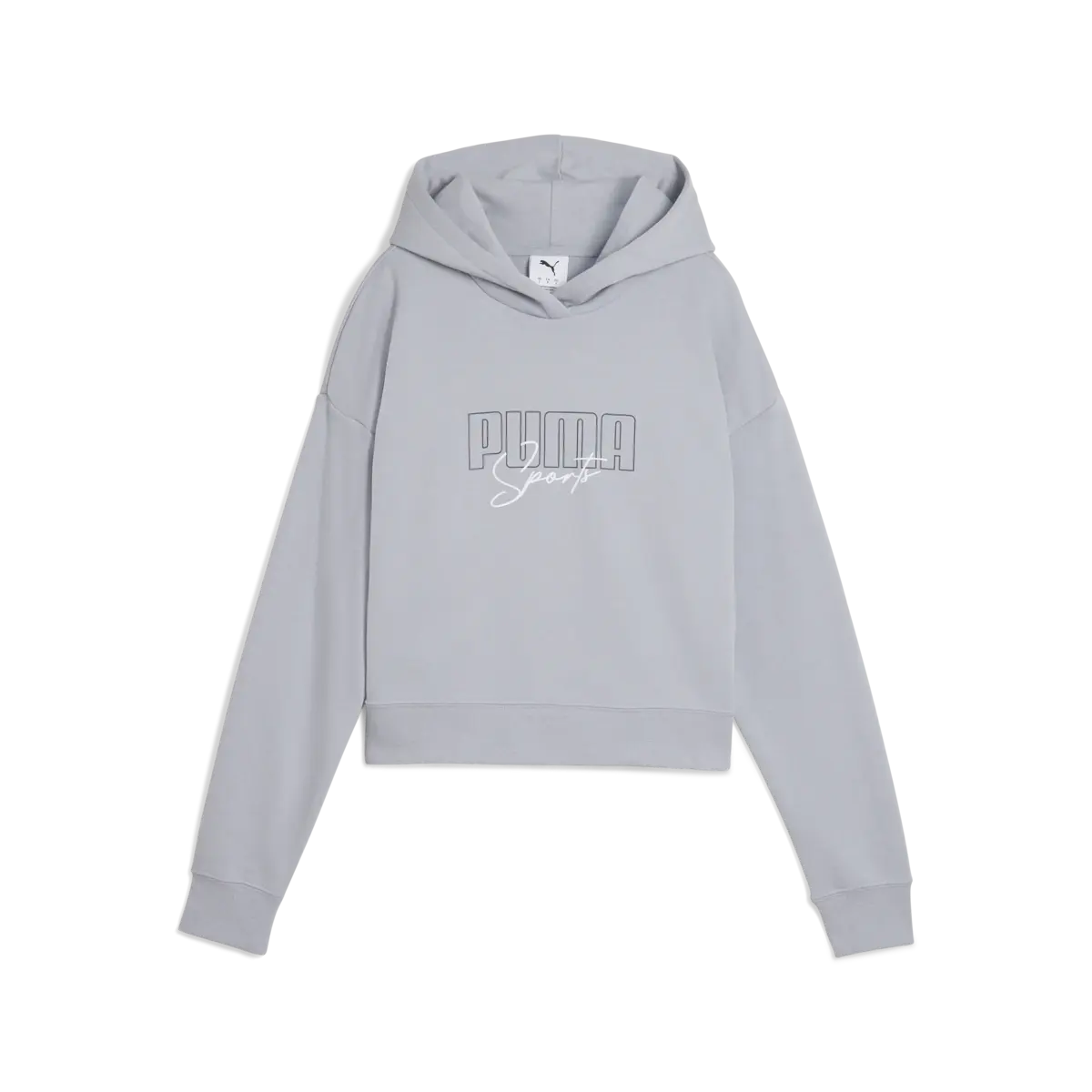 Puma Elev Graph Cropped Hoodie TR Gri Kadın Hoodie
