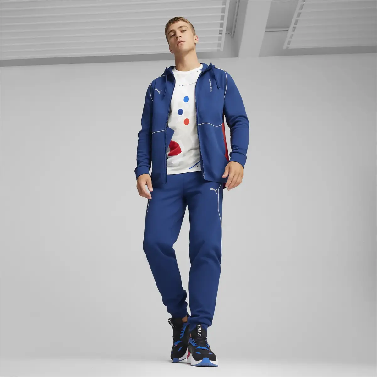 Puma BMW MMS Hooded Sweat Jacket Mavi Erkek Sweatshirt