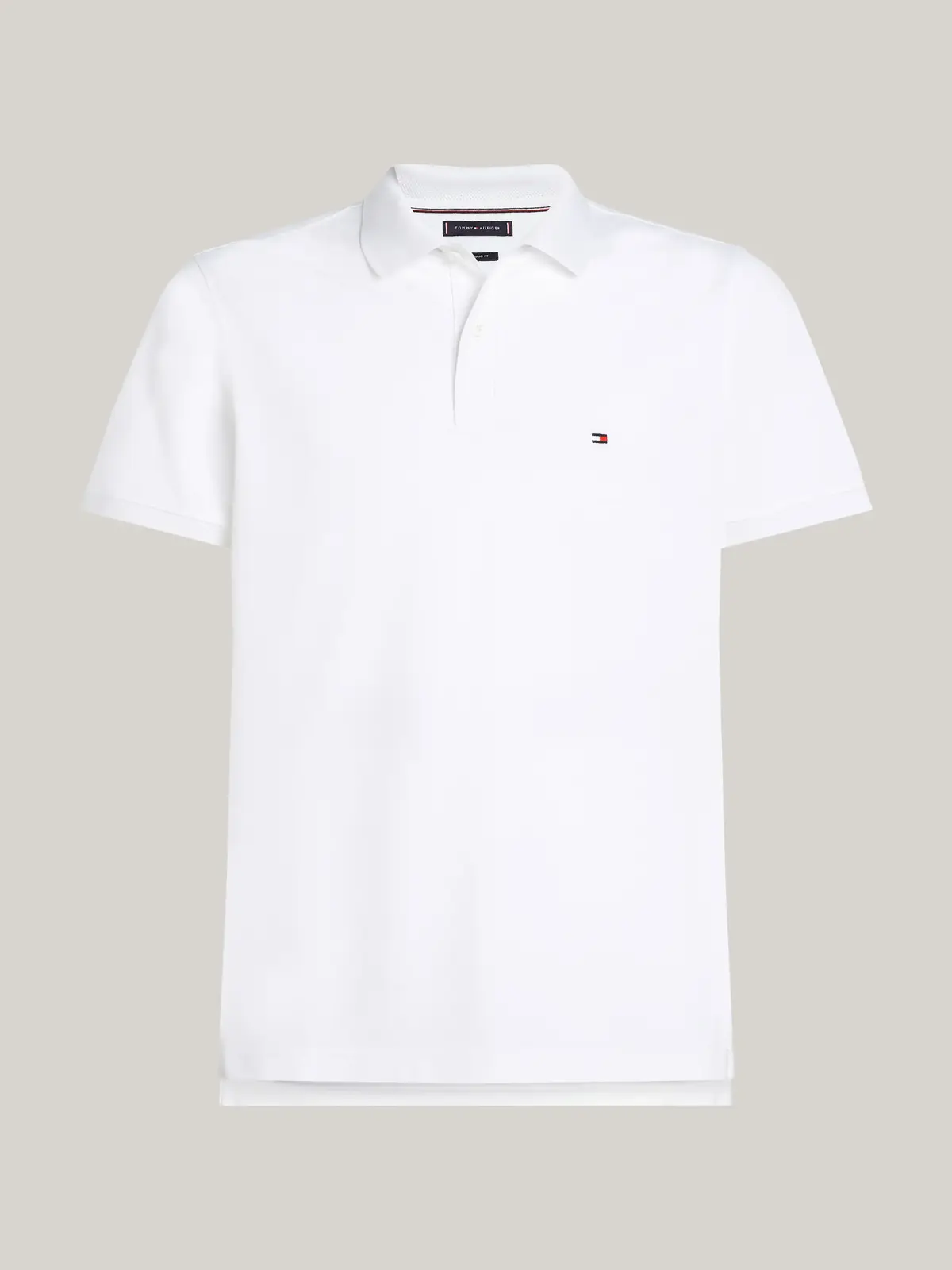 Tommy Hilfiger PERFORMANCE PIQUE RE, YBR Beyaz Erkek T-Shirt & Polo