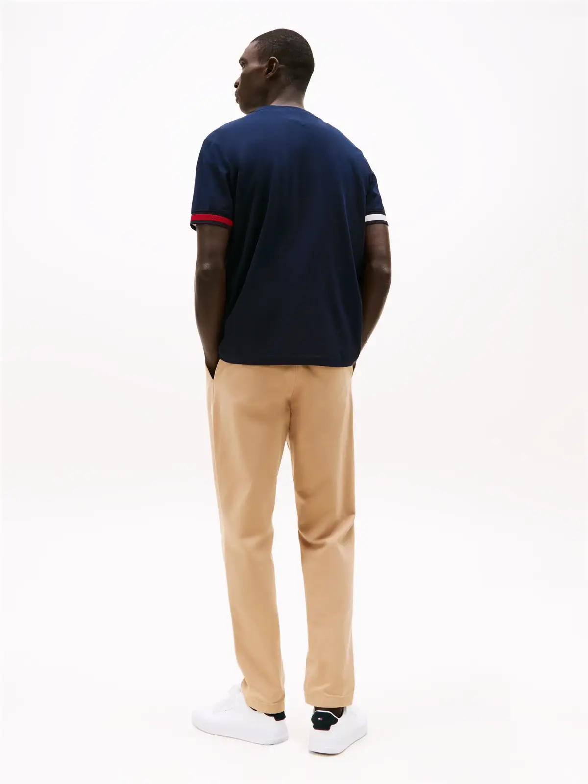 Tommy Hilfiger GLOBAL STRIPE FLAG C, DW5 Siyah Erkek T-Shirt & Polo