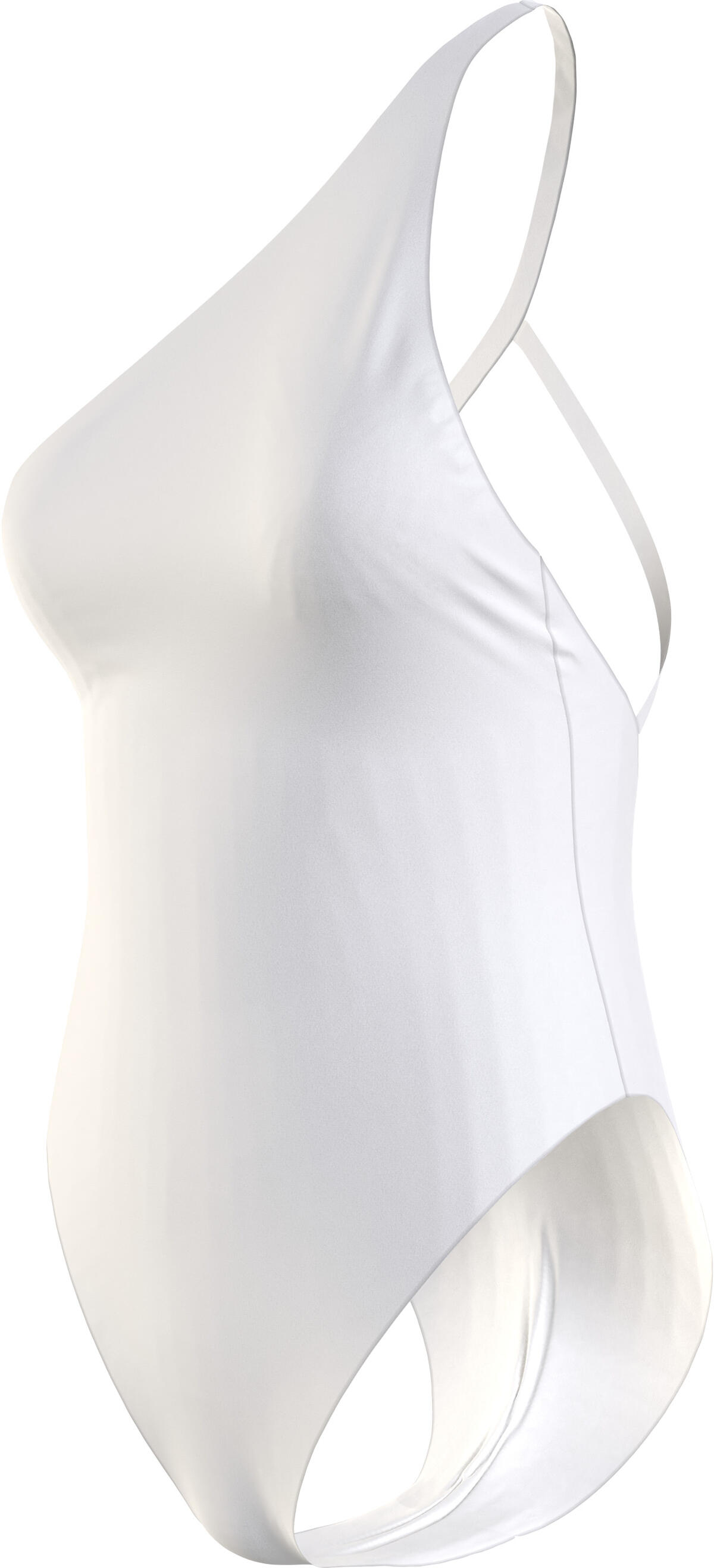 Calvin Klein ONE SHOULDER ONE PIE Kadın Beyaz Mayo
