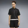PUMA PUMA CLASS Polo Tee Siyah Kadın T-Shirt