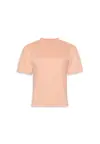 Calvin Klein SS SUPIMA JERSEY EMB Pembe Kadın Tişört