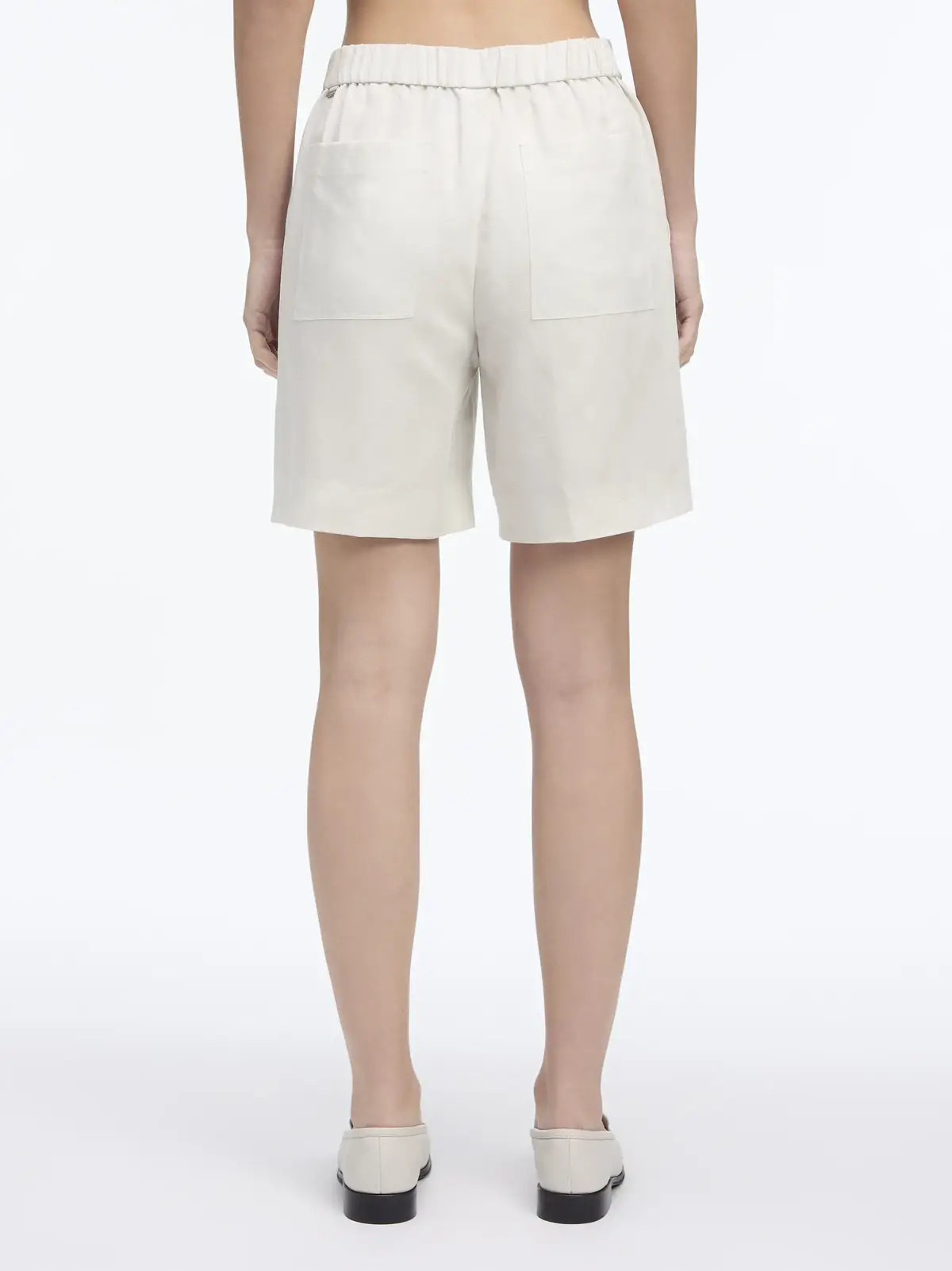 Calvin Klein LINEN BLEND SHORTS, ADA Beyaz Kadın Şort