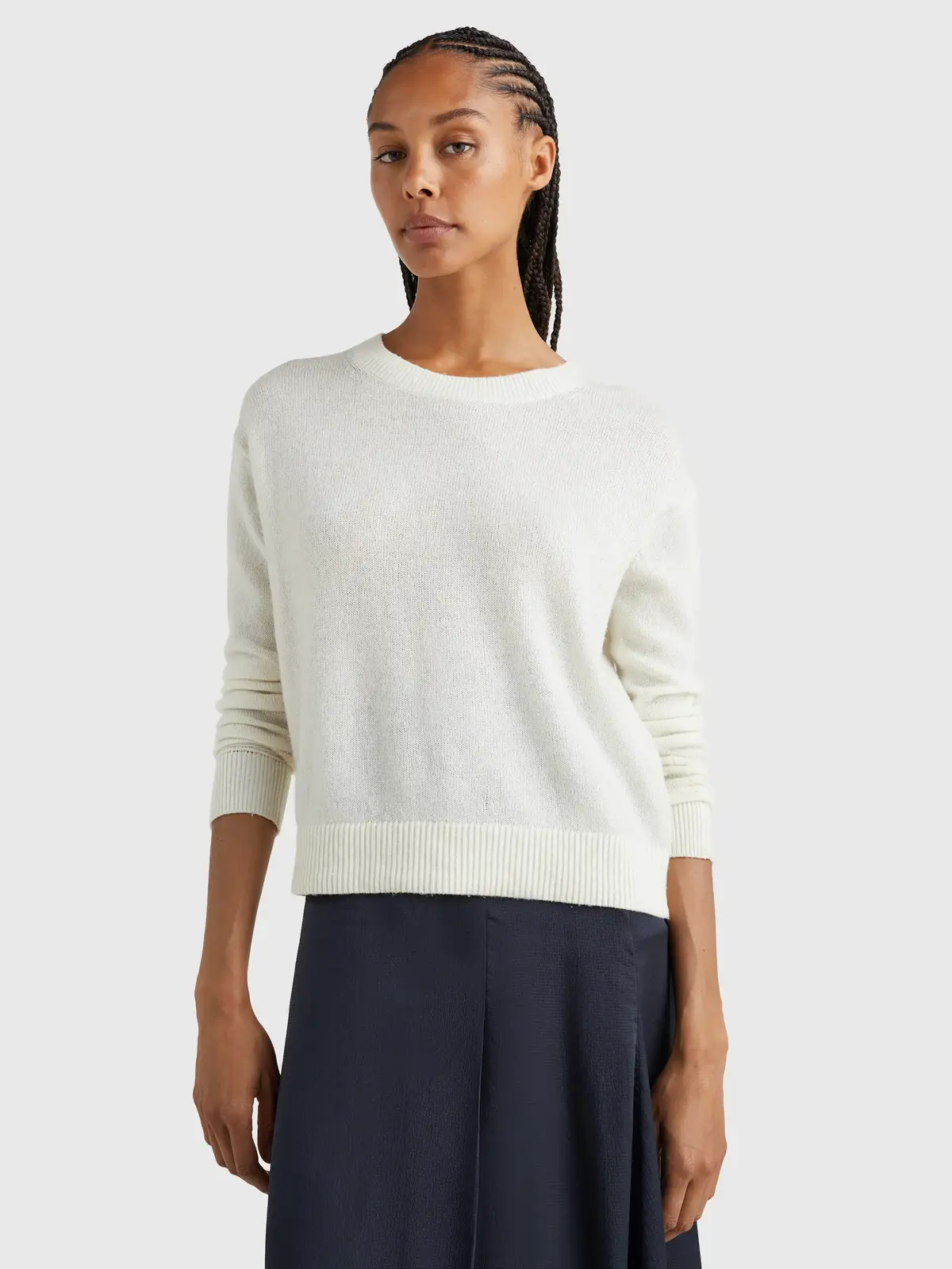 Tommy Hilfiger SOFTWOOL C-NK SWEATE Kadın Krem Kazak