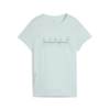 Puma GRAPHICS RUNNING SLOGAN TEE Mavi Kadın T-Shirt