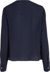 Tommy Hilfiger VISCOSE CREPE V-NECK Kadın Siyah Gömlek