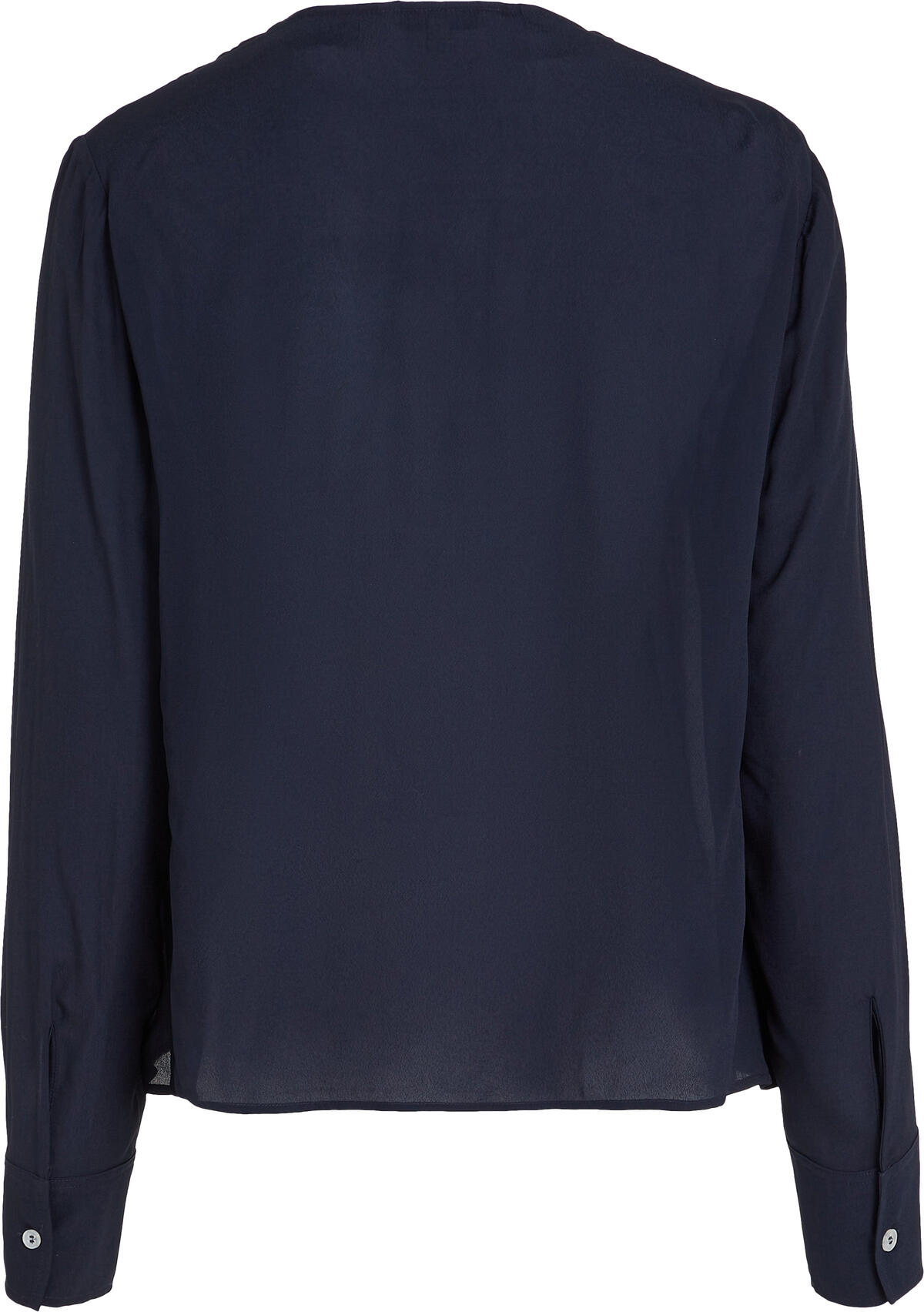 Tommy Hilfiger VISCOSE CREPE V-NECK Kadın Siyah Gömlek