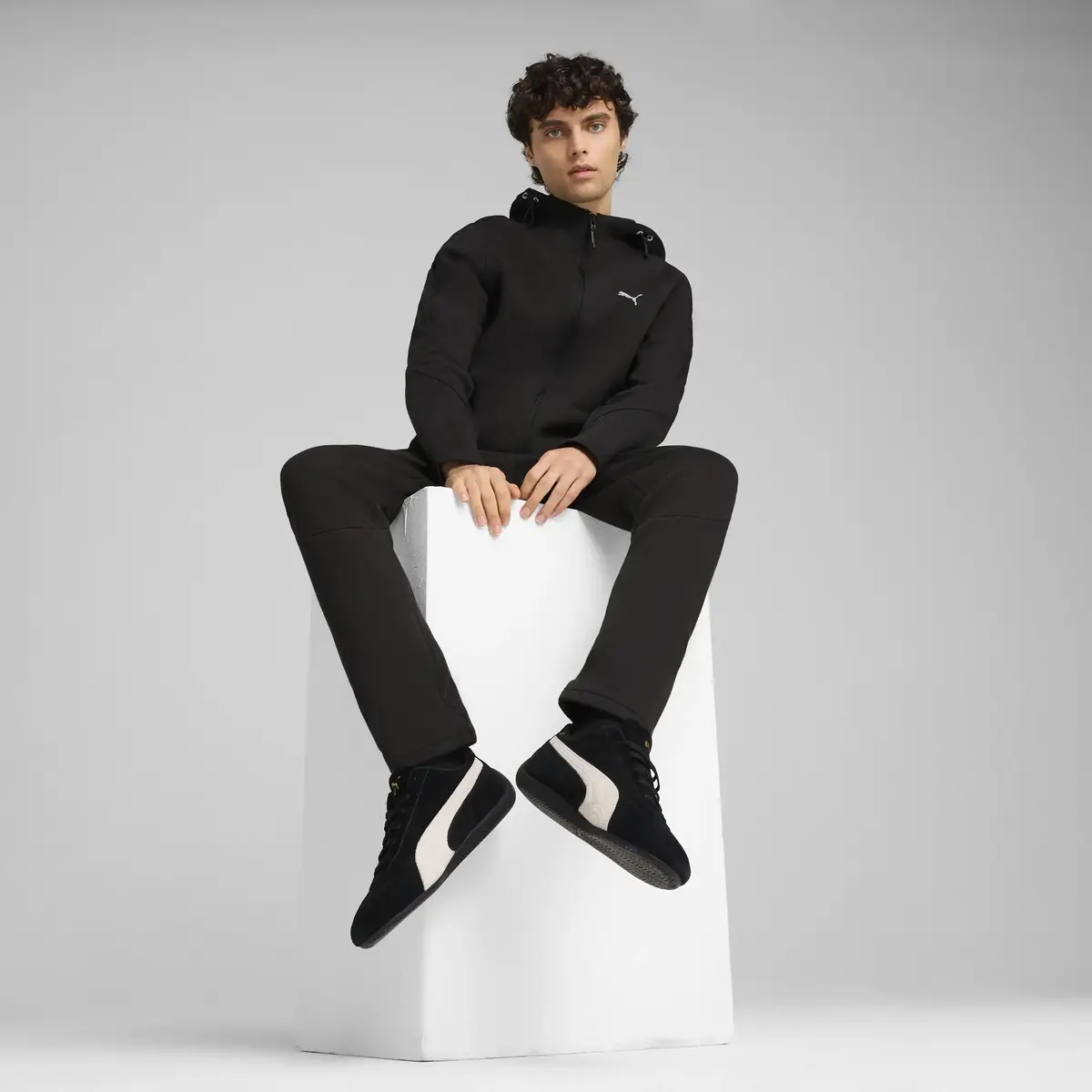 PUMA EVOSTRIPE Full-Zip Hoodie Siyah Erkek Fermuarlı Ceket