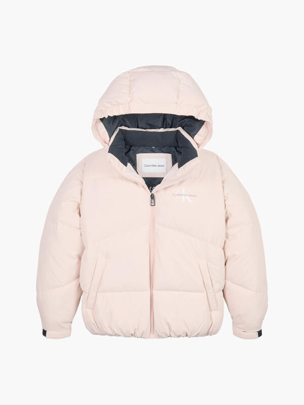 Calvin Klein CK SHORT PUFFER JACK Kadın Krem Şişme Mont