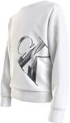 Calvin Klein HYPER REAL MONOGRAM Erkek Beyaz Sweatshirt