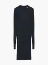 Calvin Klein SHEER YARN ROLL NECK Kadın Siyah Elbise