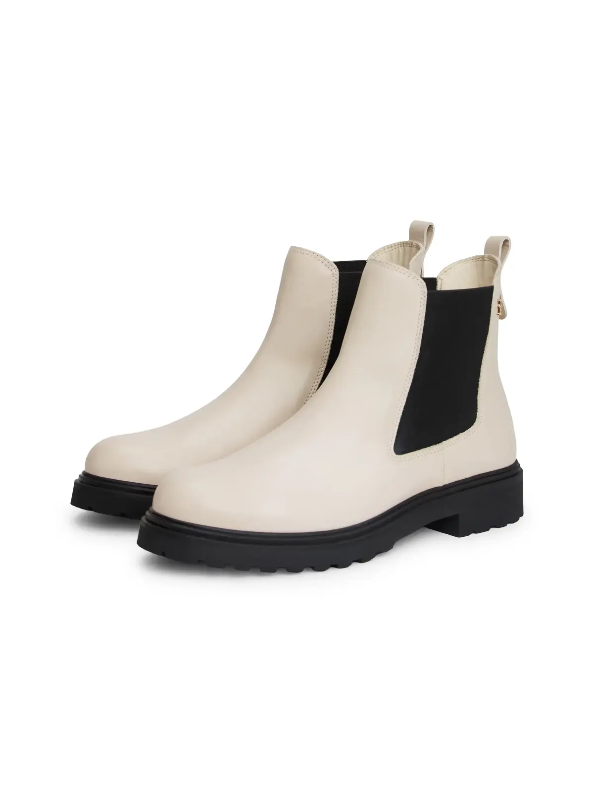 Tommy Hilfiger TH LEATHER CLEATED C, ACI Krem Kadın Bot