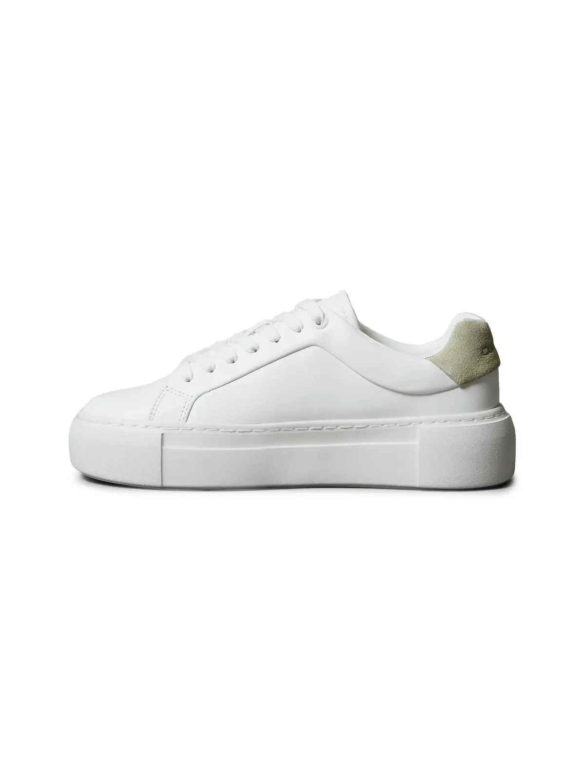 Calvin Klein FF CUPSOLE LACE UP L, 0K6 Beyaz Kadın Spor Ayakkabı & Sneaker