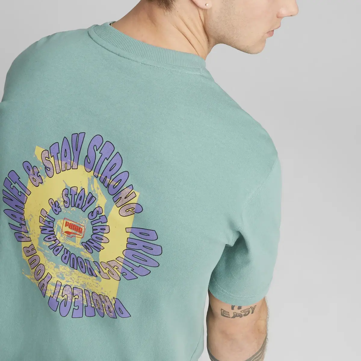 Puma Downtown Graphic Tee Mavi Erkek T-shirt