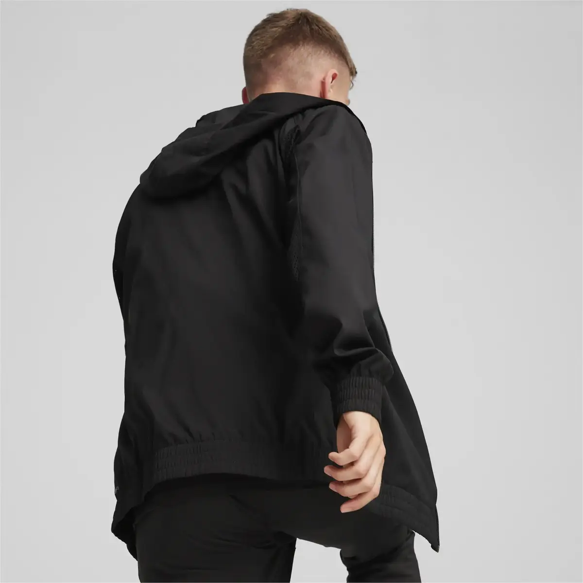 Puma FIT Woven Full Zip Jacket Siyah Erkek Fermuarlı Ceket
