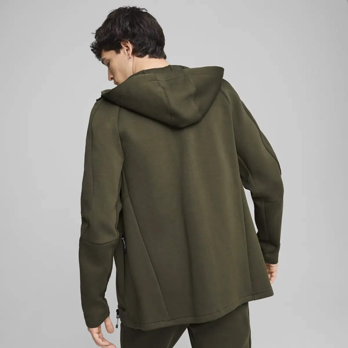 Puma EVOSTRIPE Full-Zip Hoodie Yeşil Erkek Sweatshirt