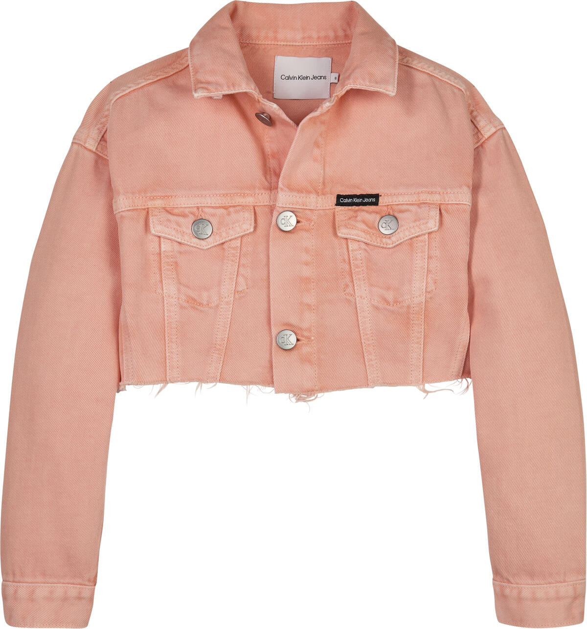 Calvin Klein COLOURED CROPPED DEN Kadın Turuncu Kot Ceket