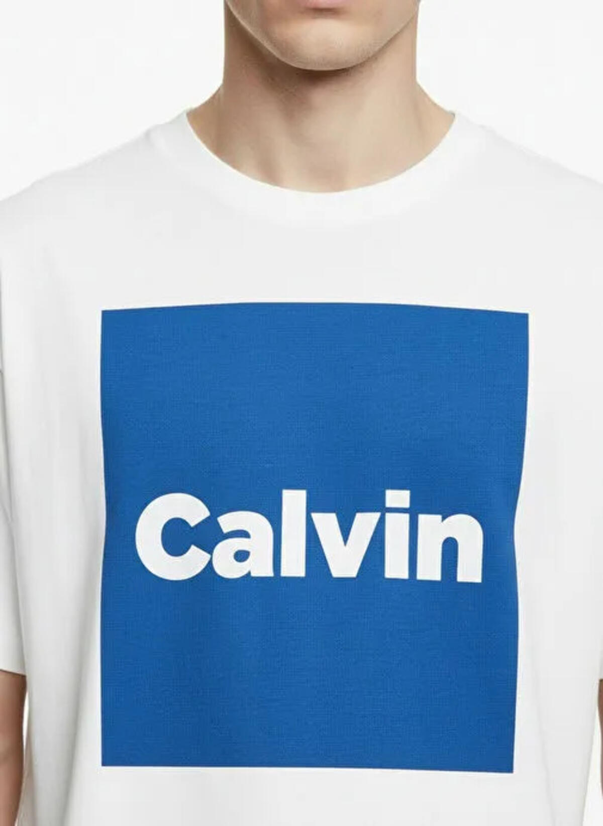 Calvin Klein SS 16S IO CALVIN BOX Beyaz Erkek T-Shirt